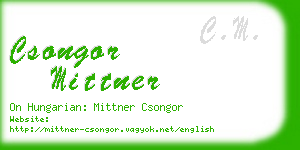 csongor mittner business card